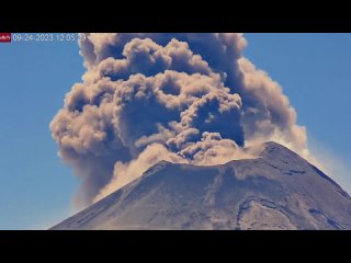 Извержение вулкана Попокатепетль.24 сентября 2023 года.