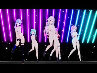 【MMD_Hololive】 常闇トワ潤羽るしあ星街すいせい百鬼あやめ湊あくあ_気まぐれメルシィ