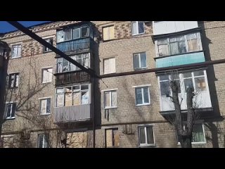 Кадры с последствиями обстрела Жилплощадки в Петровском районе Донецка