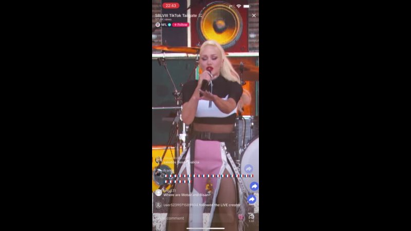 Gwen Stefani - TikTok Tailgate Super Bowl Show 2024