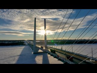 Архангельский мост на закате
