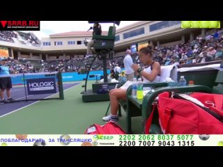 Теннис.  Юэ Юань -  Коко Гауфф. 1/4 финала WTA 1000.  Индиан-Уэллс. 15 марта 2024.