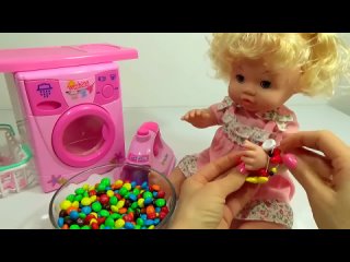Baby doll and washing machine toy - Стиральная Машина и Утюг игрушка