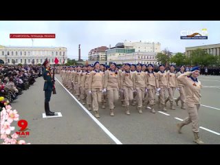 Юнармейцы юнармейского отряда имени Героя Советского Союза Владимира Ковалёва приняли участие в параде