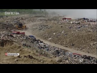 Последствия возгорания мусорной свалки ликвидируют в местности Черкес-кутан