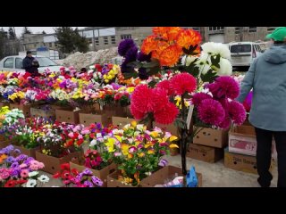 240328 Цены искусственные цветы Южный рынок букеты стоимость цветочки украшение могил кладбищ г Орел