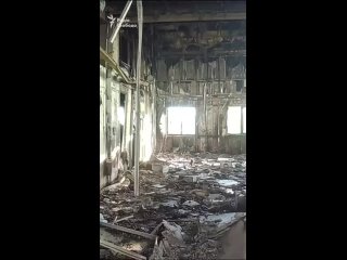 This is what the warehouse looks like after the impact. In the second video, what Nova Poshta was often used for, the company lo