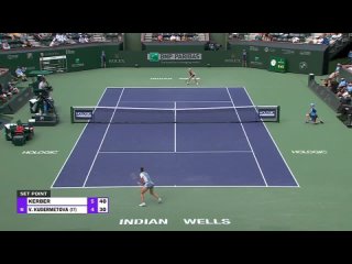 Angelique Kerber vs Veronika Kudermetova Third Round 2024 BNP Paribas Open in Indian