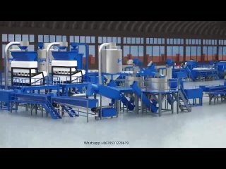 3D-1000kg/hour  PET bottle washing line