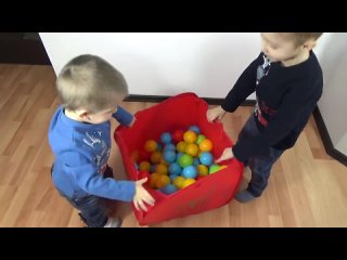 Fun Play basketful with balls for Kids - Веселые Игры и шарики для детей