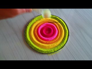 #1713 Diwali and navratri rangoli designs   satisfying video   sand art   unique rangoli