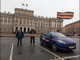Санкт-Петербург, автопробег по центру города. 17 марта 2024