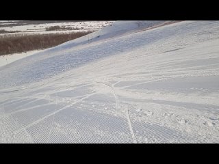 Сноукайтинг на склоне.  Красная трасса. Экстрим парк Мамадыш