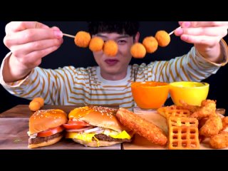 ASMR      _! Burger King Cheese Whopper With Frie