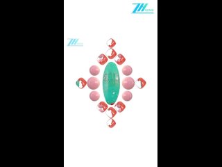 Natural turquoise and red spiny oyster square cab with pink opal round cabochon for making ring 06