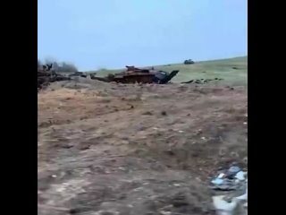 Footage of the road of death near Rabotino  Ukrainian militants showed a graveyard of destroyed equipment that they lost d