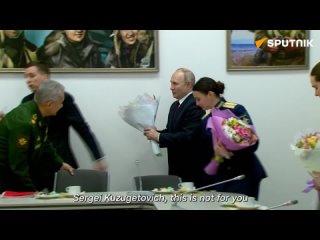 “Sergei Kuzugetovich [Shoigu], this is not for you“: Putin jokes, congratulating female Russian pilots on International Women’s