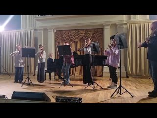 Репетиция Ансамбля скрипачей Тверской филармонии