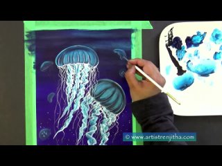 step by step acrylic painting for beginners on canvas Underwater painting Ideas