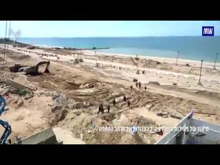 IDF Released a footage showing construction of the joint American-UK-Israeli pier in Gaza
