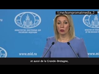 Washington et Londres paient tout de la poche de leurs contribuables»: Zakharova essayait de réveiller les peuples occidentaux