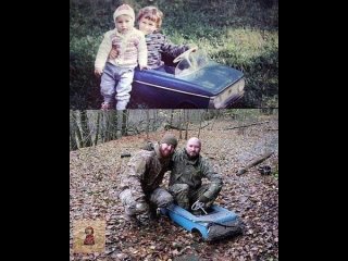 Два брата вернулись спустя 30 лет в Чернобыль, чтобы отыскать свою первую тачку и сделать ещё одно фото.