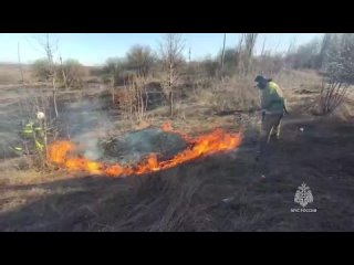 Енакиевские пожарные  ликвидировали горение сухостоя