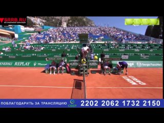 Теннис.  Марсело Мело/ Александр Зверев -  Сандер Жилле/ Йоран Флиген. Финал ATP1000  Монте-Карло. 14 апреля 2024.
