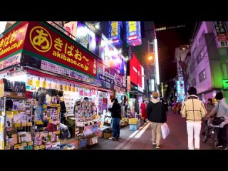 [Japan Walk] Токио akihabara 🐶🍻 Аниме глубокое место 💖 4k Reall/Stady Nostop 1 час 01 минуты