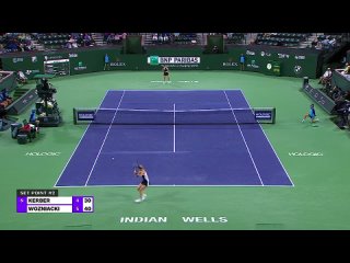 Angelique Kerber vs Caroline Wozniacki Full Highlights - Indian Wells Tennis 2024 Round 4 Set