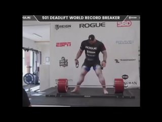 Xафтор Бьёрнсон - мировой рекорд в становой тяге (501 кг)
