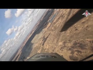 Боевая работа экипажей Ми-28 на Донецком направлении