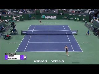 Angelique Kerber vs Caroline Wozniacki Set 1 Highlights - WTA Indian Wells