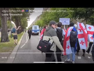 Акция наших эмигрантов, проживающих в Германии, против русского закона