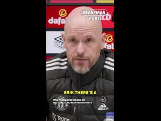 Erik ten Hag walks out of press conference when asked about Man Uniteds worst Premier League finish in history. - - @BeanymanSports