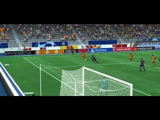 UCL goal Frankowski RC Lens vs FC Barcelona