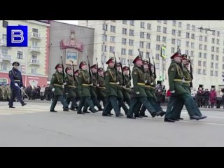 В Мурманске прошла первая репетиция парада, посвященного 79-й годовщине Победы в Великой Отечественной войне