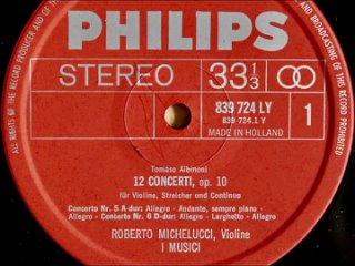 Albinoni - 12 Concerti, Op. 10, I Musici, Roberto Michelucci, 1969