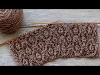 Узор Бутоны вязания спицами  Buds knitting pattern