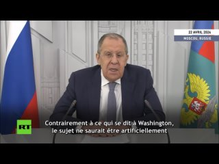 Lavrov : « il n’existe aucune base pour un dialogue avec les États-Unis sur le contrôle des armements »