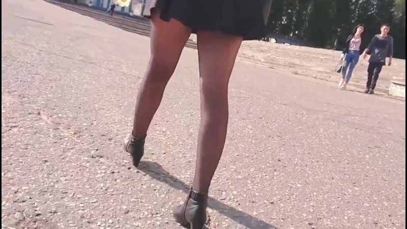 Candid sexy legs black