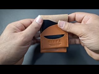 Делаем вертикальный картхолдер / Minimalist leather wallet New Style