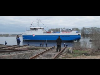 Спуск на воду краболова-процессора «Капитан Сковпен»