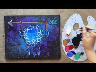 EP21- Dreamy dreamcatcher - Easy step-by-step acrylic painting tutorial for be