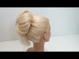 Быстрый и Красивый Пучок. Просто сделать СЕБЕ. Fast and beautiful hairstyle. Just do it YOURSelf.