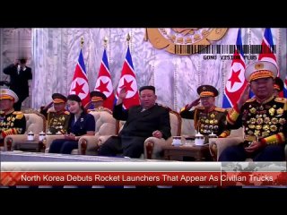 Durante un desfile militar en Pyongyang, se vieron por primera vez lanzadores de misiles disfrazados de vehículos civiles