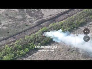 Прилёт от артиллеристов 123 бригады ВС РФ вызвал пожар БК на позиции ВСУ
