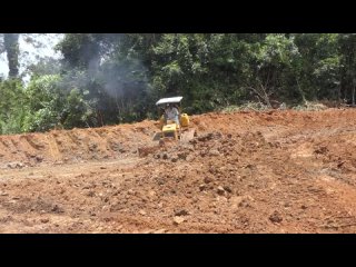 Incredible Backhoe Loader Building Temporary Mountain Road Foundation Mini Bulldozer and Truck