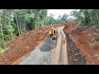 Incredible Engineering Building Temporary Road Over Forest Using Excavator Dump Truck Roller Grader