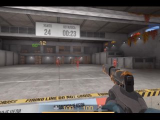 Aim training with a USP pistol in range mode